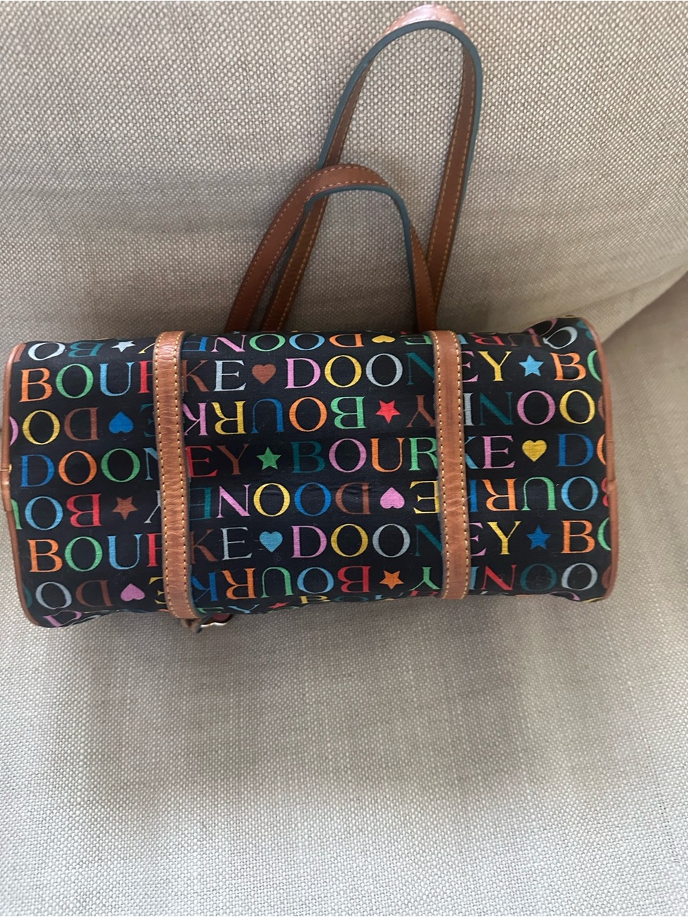 Dooney & Bourke  Y2K "Doodle" Collection Barrel Shoulder Bag - Picture 5 of 11